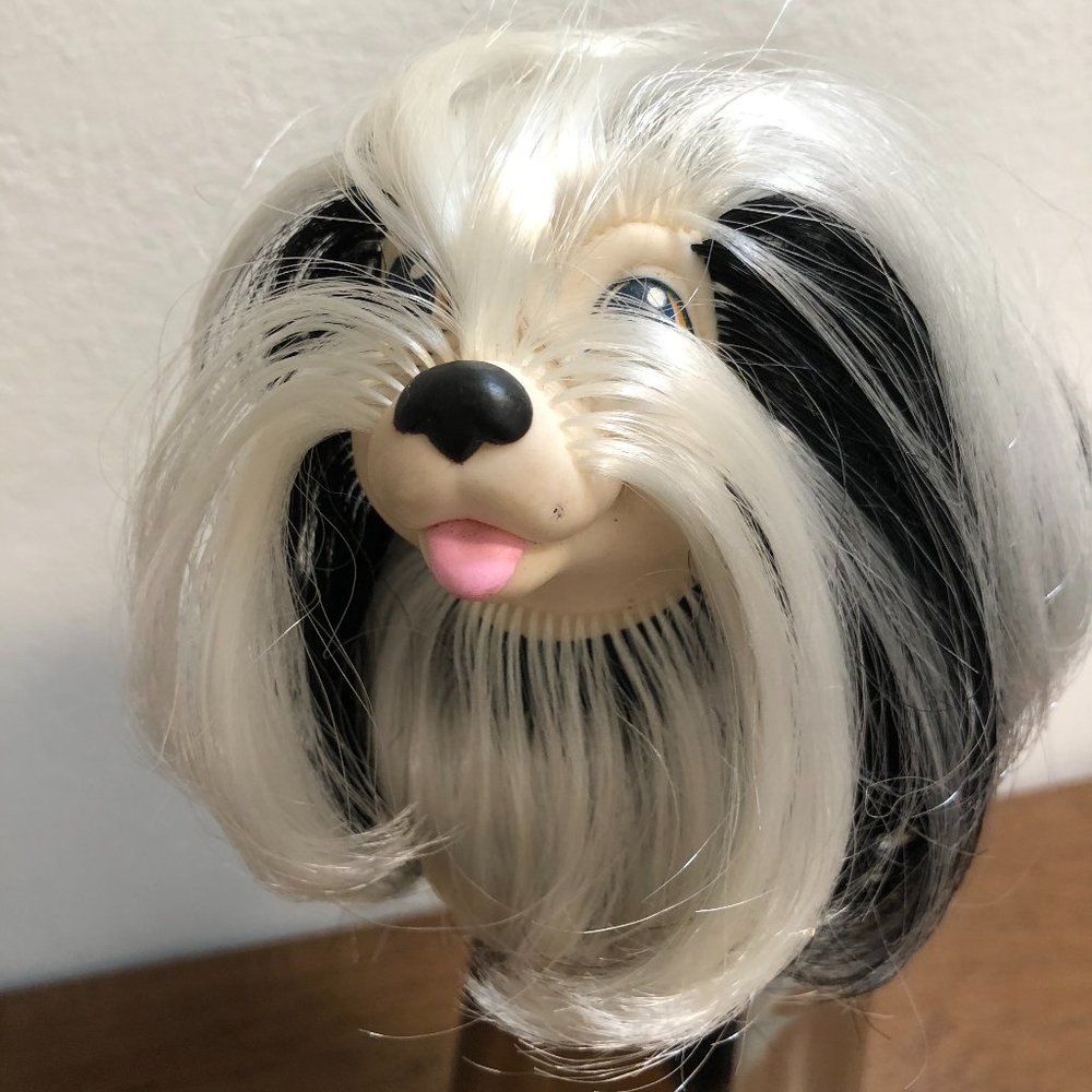 HASBRO SWEETIE PUPS SHIH TZU B&W PUPPY1989 TOY  LONG HAIR - Picture 9 of 11